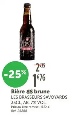 L'Eau Vive Bière яs brune les brasseurs savoyards offre