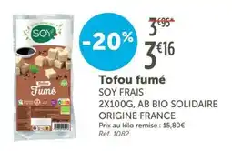 L'Eau Vive Tofou fumé soy frais bio solidaire offre