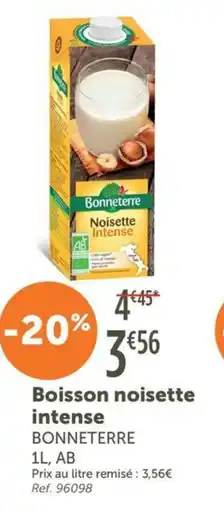 L'Eau Vive Boisson noisette intense bonneterre offre