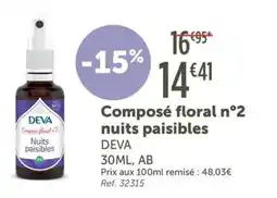 L'Eau Vive Composé floral nº2 nuits paisibles deva offre