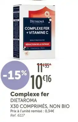 L'Eau Vive Complexe fer dietaroma x30 comprimés non bio offre