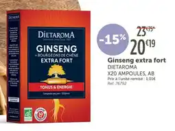 L'Eau Vive Ginseng extra fort dietaroma x20 ampoules offre
