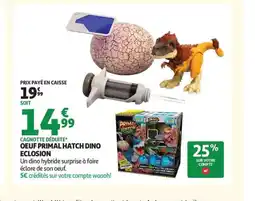 Auchan Oeuf primal hatch dino eclosion offre