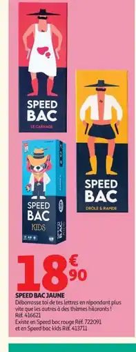 Auchan SPEED BAC Jaune offre
