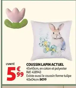 Auchan ACTUEL Coussin lapin offre