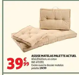 Auchan ACTUEL Assise matelas palette offre