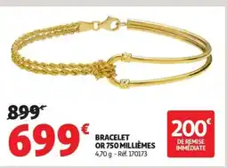 Auchan Bracelet or 750 millièmes offre