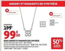Auchan Bijou argent et diamants de synthèse offre