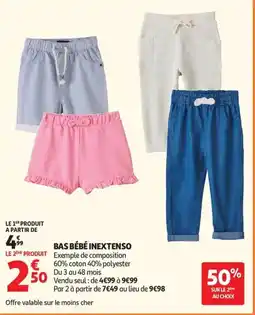 Auchan INEXTENSO Bas bébé offre