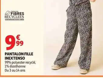 Auchan INEXTENSO Pantalon fille offre