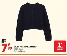 Auchan INEXTENSO Gilet fille offre