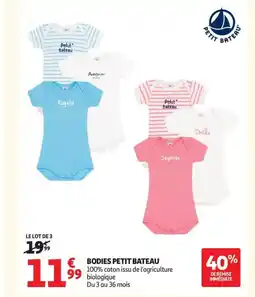 Auchan Bodies petit bateau offre