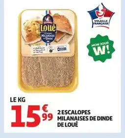 Auchan 2 escalopes milanaises de dinde de loué offre