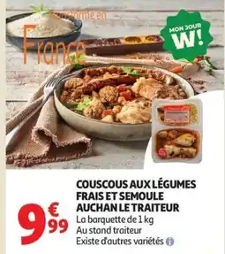 Auchan AUCHAN LE TAITEUR Couscous aux légumes frais et semoule offre