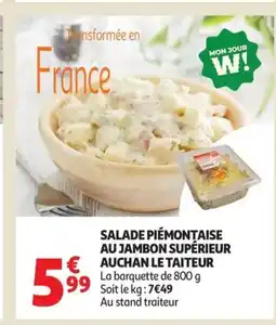 Auchan AUCHAN LE TAITEUR Salade piémontaise au jambon supérieur offre