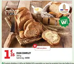 Auchan Pain complet offre