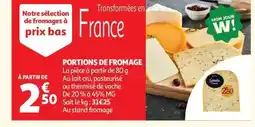 Auchan Portions de fromage offre