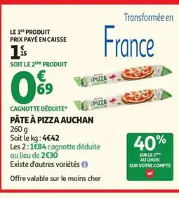 Auchan AUCHAN Pâte à pizza offre
