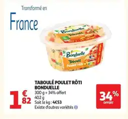 Auchan BONDUELLE Taboulé poulet rôti offre