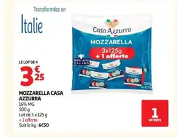 Auchan CASA AZZURRA Mozzarella offre