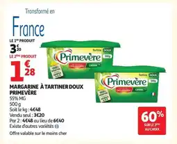 Auchan PRIMEVÈRE Margarine à tartiner doux offre