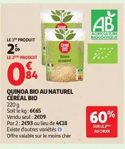 Auchan CÉRÉAL BIO Quinoa bio au naturel offre