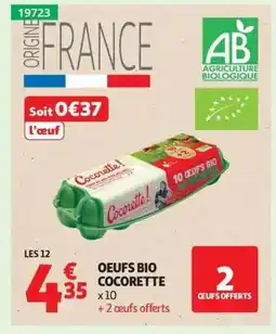 Auchan COCORETTE Oeufs bio offre