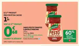 Auchan PANZANI Sauce pesto tomates & basilic offre