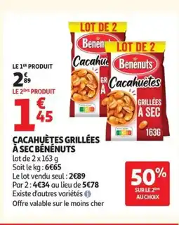 Auchan BÉNÉNUTS Cacahuètes grillées à sec offre