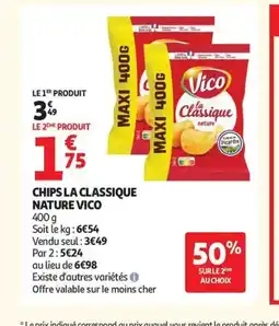 Auchan VICO Chips la classique nature offre