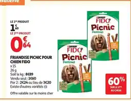 Auchan FIDO Friandise picnic pour chien offre