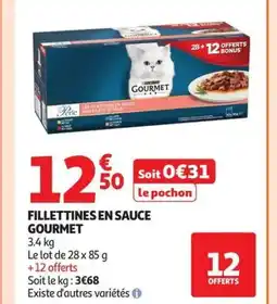 Auchan Gourmet en sauce gourmet offre