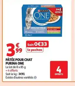 Auchan PURINA ONE Pâtée pour chat offre