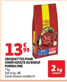 Auchan PURINA ONE Croquettes pour chien adulte au boeuf offre