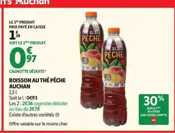 Auchan AUCHAN Boisson au thé pêche offre