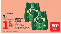 Auchan PERRIER Eau minérale gazéifiée offre