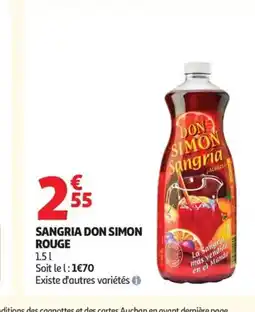 Auchan Sangria don simon rouge offre