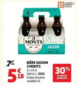 Auchan 3 MONTS Bière saison offre