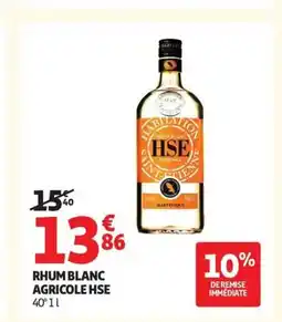 Auchan HSE 40° Rhum blanc agricole offre