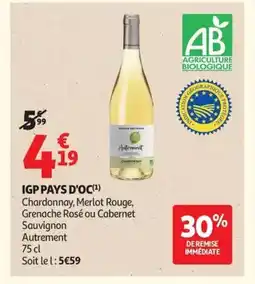 Auchan Igp pays d'oc offre