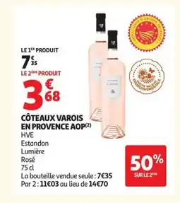 Auchan Côteaux varois en provence aop offre