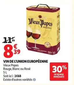 Auchan VIEX PAPES Vin de l'union européenne offre