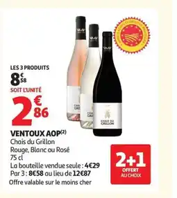 Auchan CHAIS DU GRILLON Ventoux aop offre