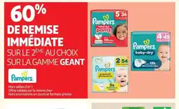 Auchan PAMPERS Sur la gamme geant offre