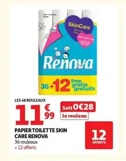 Auchan RENOVA Papier toilette skin care offre