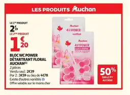 Auchan AUCHAN Bloc wc power détartrant floral offre