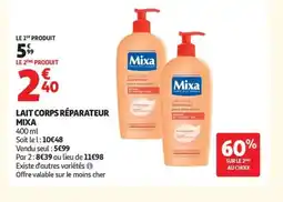 Auchan MIXA Lait corps réparateur offre