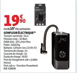 Auchan Gonfleur électrique offre