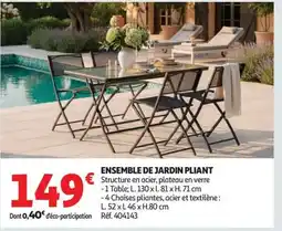 Auchan Ensemble de jardin pliant offre