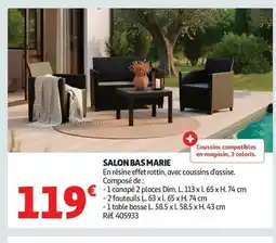 Auchan Salon bas marie offre